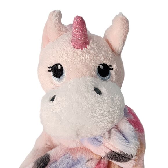 Little Beginnings Unicorn Plush Lovey With Floral Security Blanket Baby Toy - Picture 2 of 7